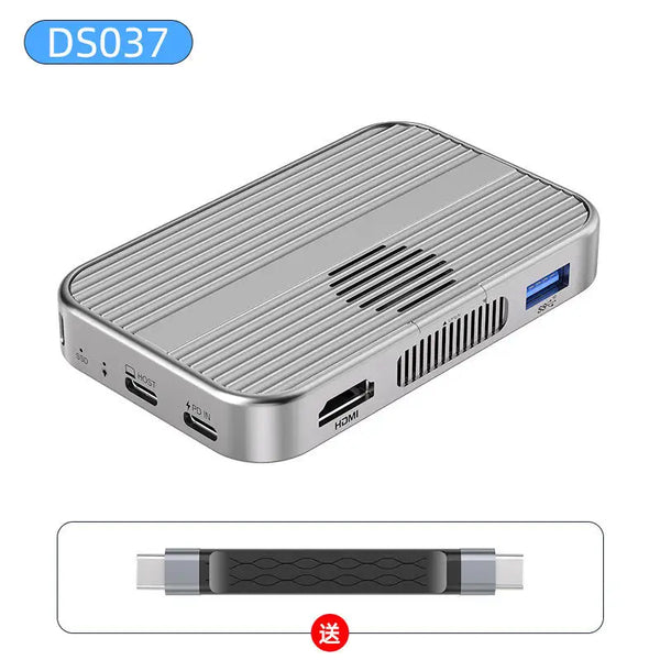 6-in-1 USB-C Docking Station with M.2 NVMe/SATA SSD Enclosure, 4K HDMI, PD 100W, USB 10Gbps Hub Adapter