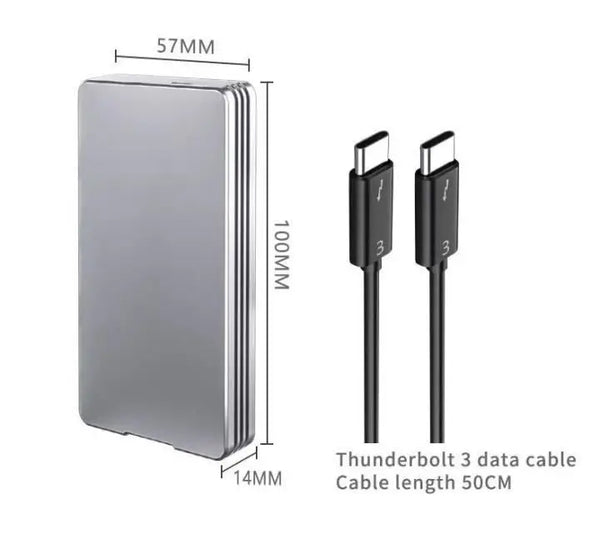 Manufacturer Full CNC TB 4 40Gbps USB 4.0 M.2 NVMe Solid State Drive Case Enclosure for 22x80mm SSD Docking Station 4 Bay