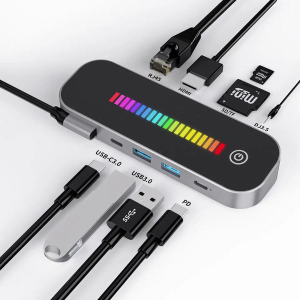 Desktop Pc Laptop Docking Station 10 Port Desk Personalized Multi Port Usb Hub Type C Adapt