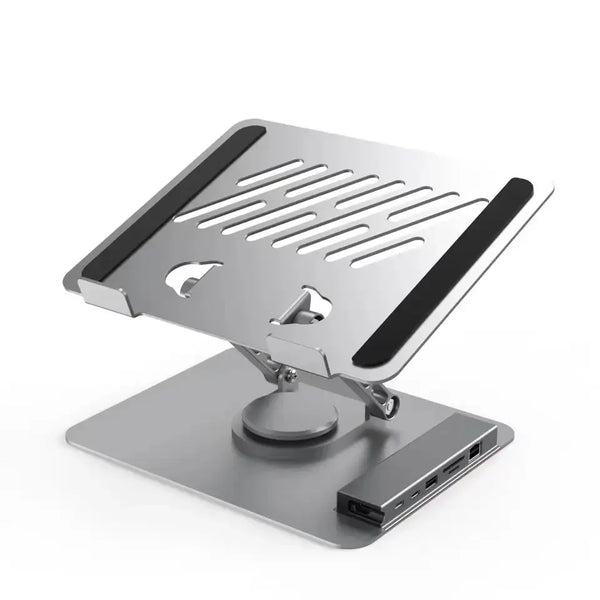 Economics Aluminum Alloy Desk PC Stand 360 Rotating Base Swivel Rotatable Cooler Foldable Ergonomic Notebook Holder Laptop Stand