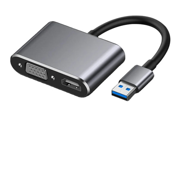 3 in 1 Hub USB C Station Dock HDMI 2k 1080P VGA Audio 3.5mm Multiport Adapter for Laptop Computer