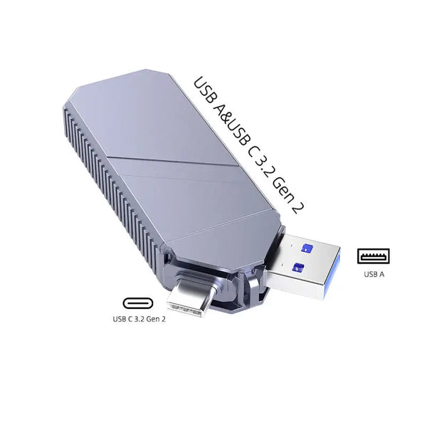 10Gbps Dual Protocol M.2 NVMe SATA SSD Enclosure USB a C 3.2 8TB HDD Suitable SSD Docking Station 4 Bay