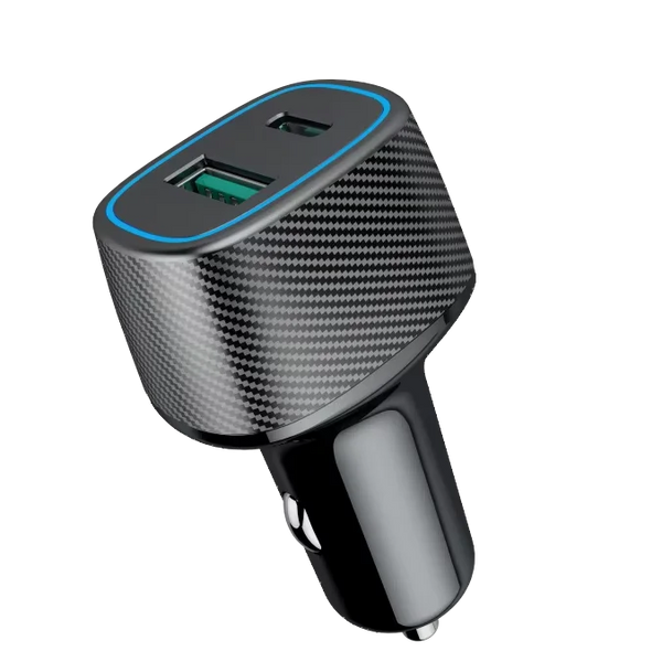 WFYEAR OEM/ODM Portable Fast Charger 2 Port USB Car Charger Quick 3.0 Dual Retractable Car Charger Plug Adapter