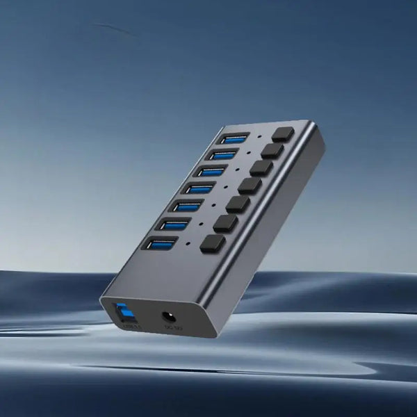 Ready to Ship 36W DC Power Adapter USB a Individual Switch Splitter 7 Port USB Hub Pro n Hub 2.0 for Laptop and Phone