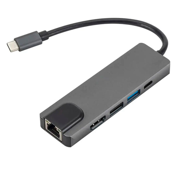 High Quality 5 in 1 Multi-function Power Delivery Fast Charger USB 3.0 Ports Docking Station Adapter Mini USB C Hub Ethernet