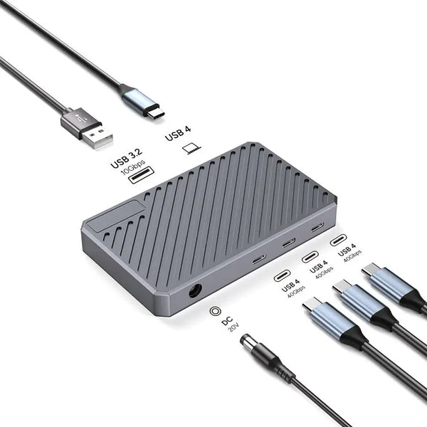 4-in-1 Thunderbolt 3 USB4.0 HUB with ultra Features 40Gbps Fastest Connected to a PC USB C Docking Station for Notebook Computer