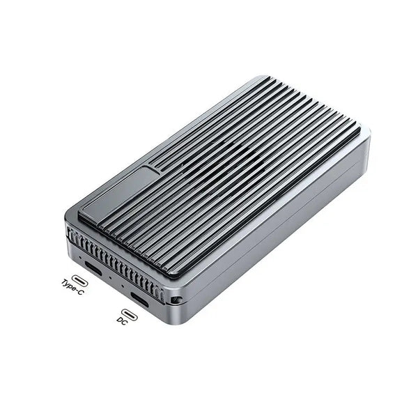 Type C 3.2 Fully Compatible Interface 20Gbps High Capacity 16TB Built-in Cooling Fan Dual M.2 SSD Enclosure NVME
