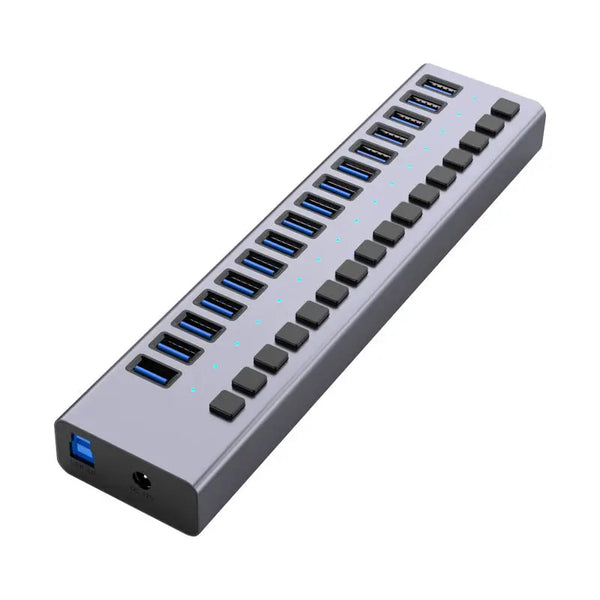Wholesale USB 3.0 HUB Convenient Portable Work Plug and Play Multiport Data Charger USB 3.0 10 Port Hub 16 Port Hub Aluminum