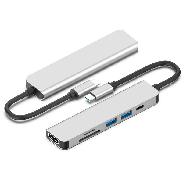 WFYEAR Hot Selling 6 in 1 USB 3.0 with USB 3.0 and PD Port Card Reader Hub Adaptador USB Converter