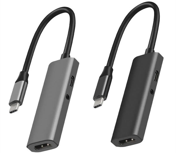 WFYEAR 3-in-1 Multiport USB C Hub Fast 4K 60Hz Audio PD 60W Charging Aluminum Alloy for MacBook Air Pro Laptop Data Transfer