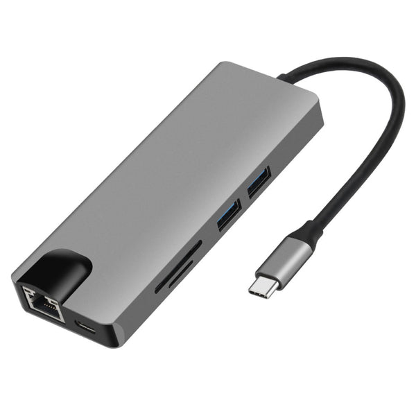 WFYEAR Hot High Speed OEM Port USB3.0 SD TF/SD RJ45 Audio Hubs VGA Hdtv RJ45 VGA USB PD Fast Charge 7 in 1 USB C Hub