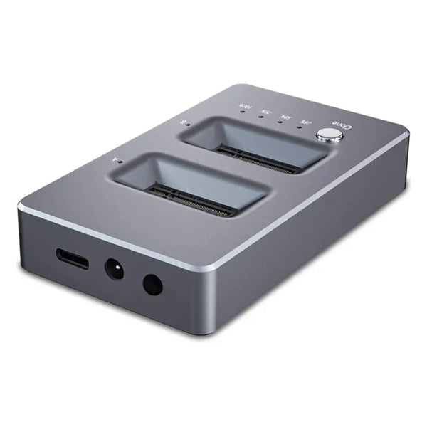 M.2 NVME Solid State Mobile Dual-Disk Hard Drive Holder Support SSD Key Offline Clone M.2 Docking Station SSD Enclosure 2.5
