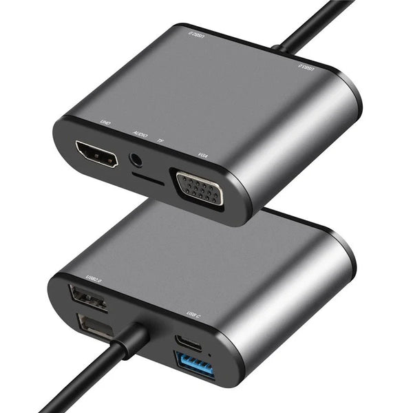 WFYEAR Universal Mini Docking Station Multi USB 3.0 Adapter Dock Adapter Laptop USB Port Expander USB C Hub for MacBook Pro/Air