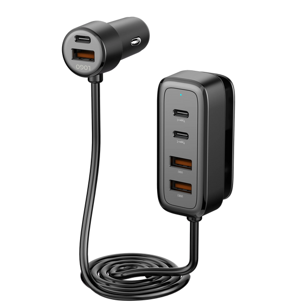 WFYEAR Portable Charger Fast 12V Car Battery Chargers Adapter 90W PD Function 3 USB & 3 Type C Charger for Electric Cars