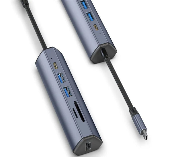 2024 New Design Android USB Hub 3-8 Port With Ethernet 4K HD USB 3.0 Card Reader PD100W Fast Charging for Laptop Macbook